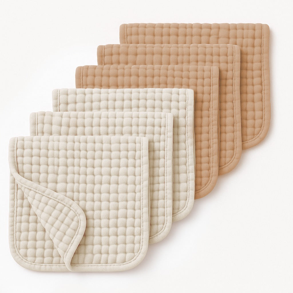 Muslin Burp Cloths 6 Pack, Large Size 20"x10" Muslin Washcloths, 6 Layer Super Absorbent, Soft & Gentle Baby, Burp Cloths Baby Boy & Girl, Machine Washable, Baby Essentials for kids