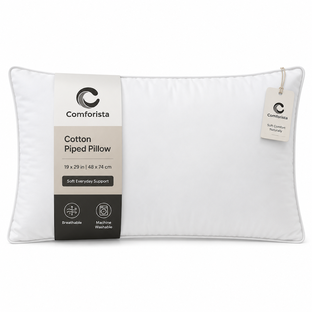 Comforista Piped Edge Bed Pillows Pack of 2