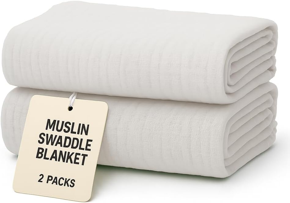 Comforista Muslin Swaddle Blankets Set of 2