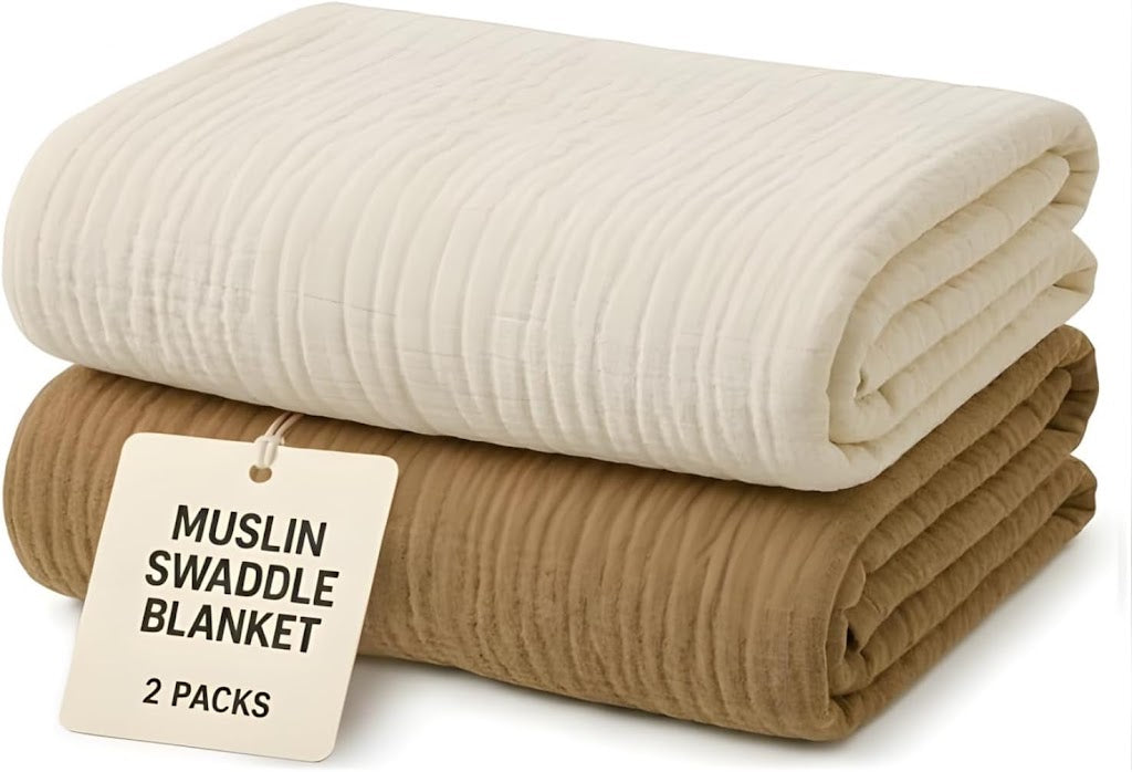 Comforista Muslin Swaddle Blankets Set of 2