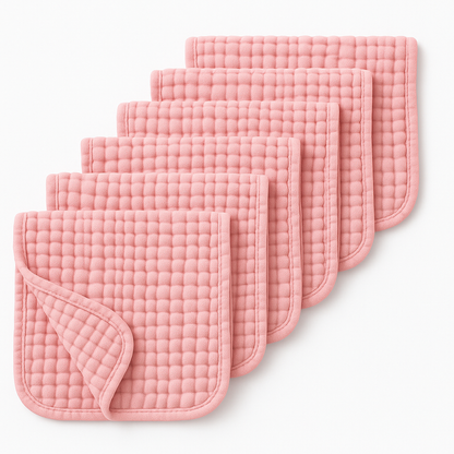 Muslin Burp Cloths 6 Pack, Large Size 20"x10" Muslin Washcloths, 6 Layer Super Absorbent, Soft & Gentle Baby, Burp Cloths Baby Boy & Girl, Machine Washable, Baby Essentials for kids