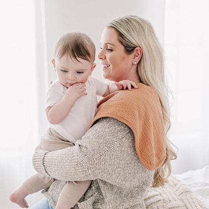 Muslin Burp Cloths 6 Pack, Large Size 20"x10" Muslin Washcloths, 6 Layer Super Absorbent, Soft & Gentle Baby, Burp Cloths Baby Boy & Girl, Machine Washable, Baby Essentials for kids