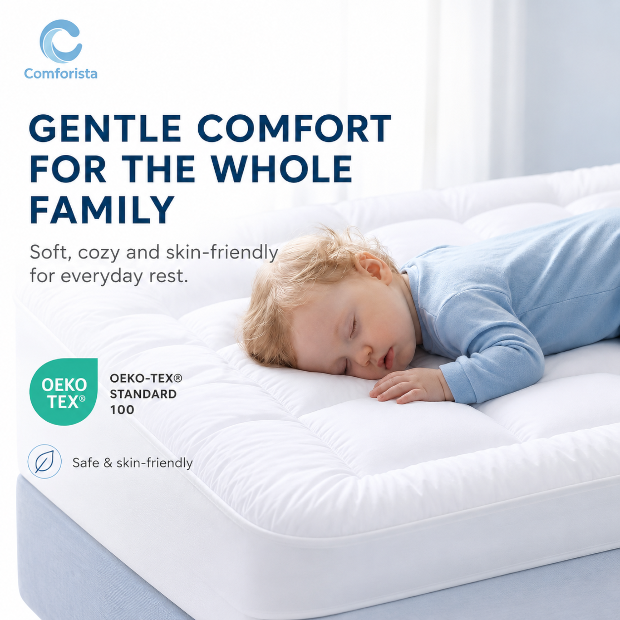 Comforista Queen Mattress Topper 4 inch - Soft Quilted