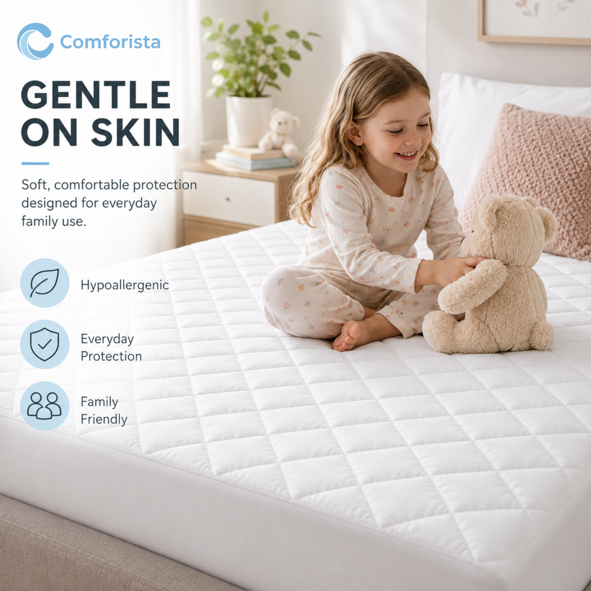 Comforista Waterproof Quilted Mattress Protector