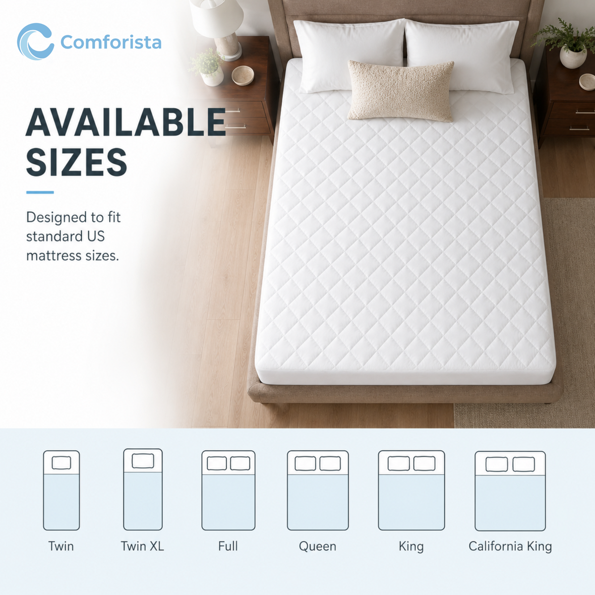 Comforista Waterproof Quilted Mattress Protector