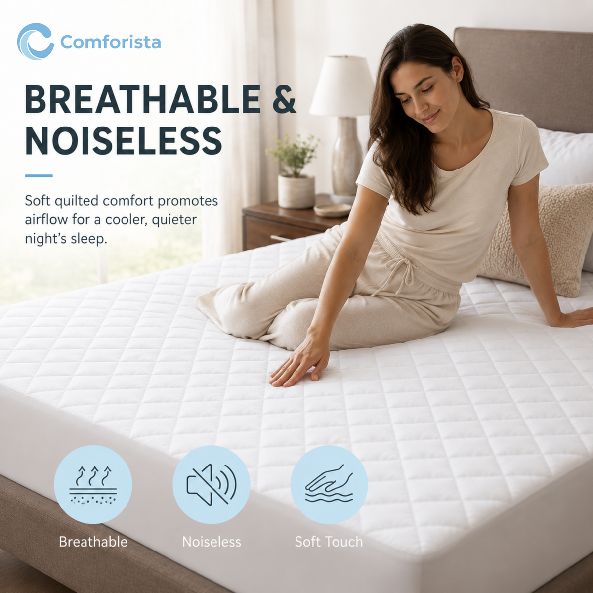 Comforista Waterproof Quilted Mattress Protector