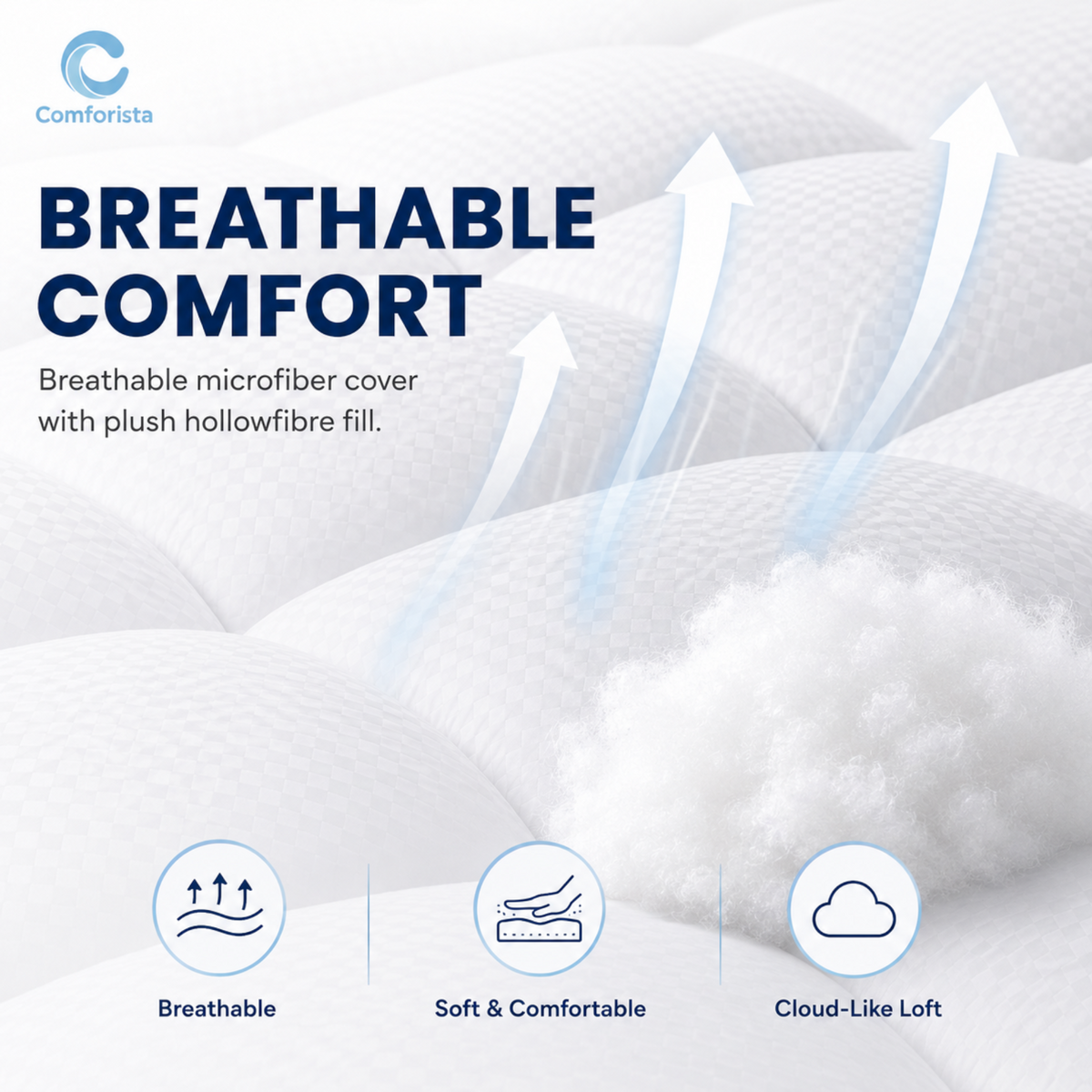 Comforista Queen Mattress Topper 4 inch - Soft Quilted