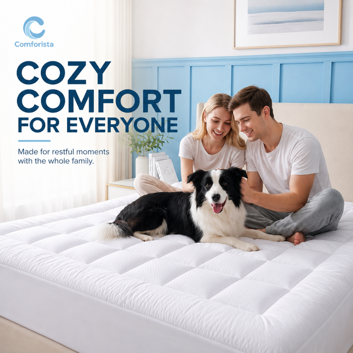 Comforista Queen Mattress Topper 4 inch - Soft Quilted