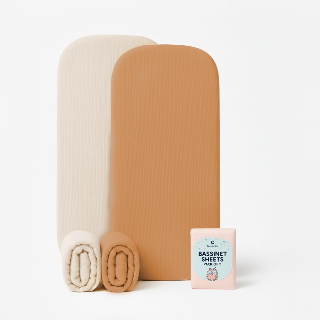Comforista Muslin Bassinet Sheets Set of 2