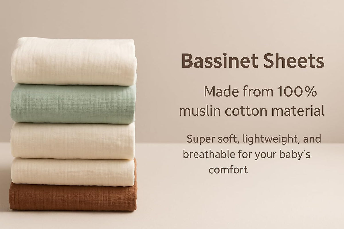 Comforista Muslin Bassinet Sheets Set of 2