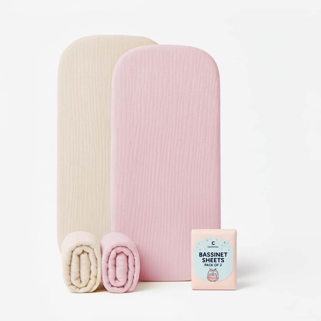 Comforista Muslin Bassinet Sheets Set of 2