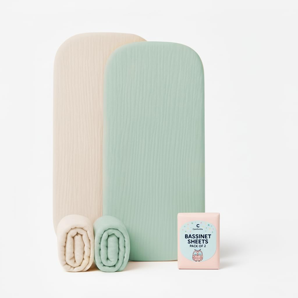 Comforista Muslin Bassinet Sheets Set of 2