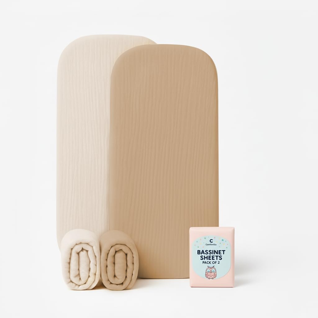 Comforista Muslin Bassinet Sheets Set of 2