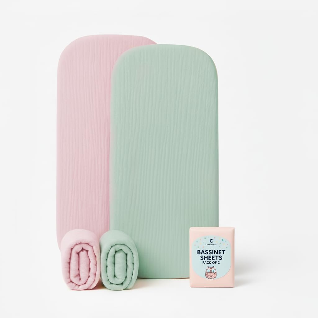 Comforista Muslin Bassinet Sheets Set of 2