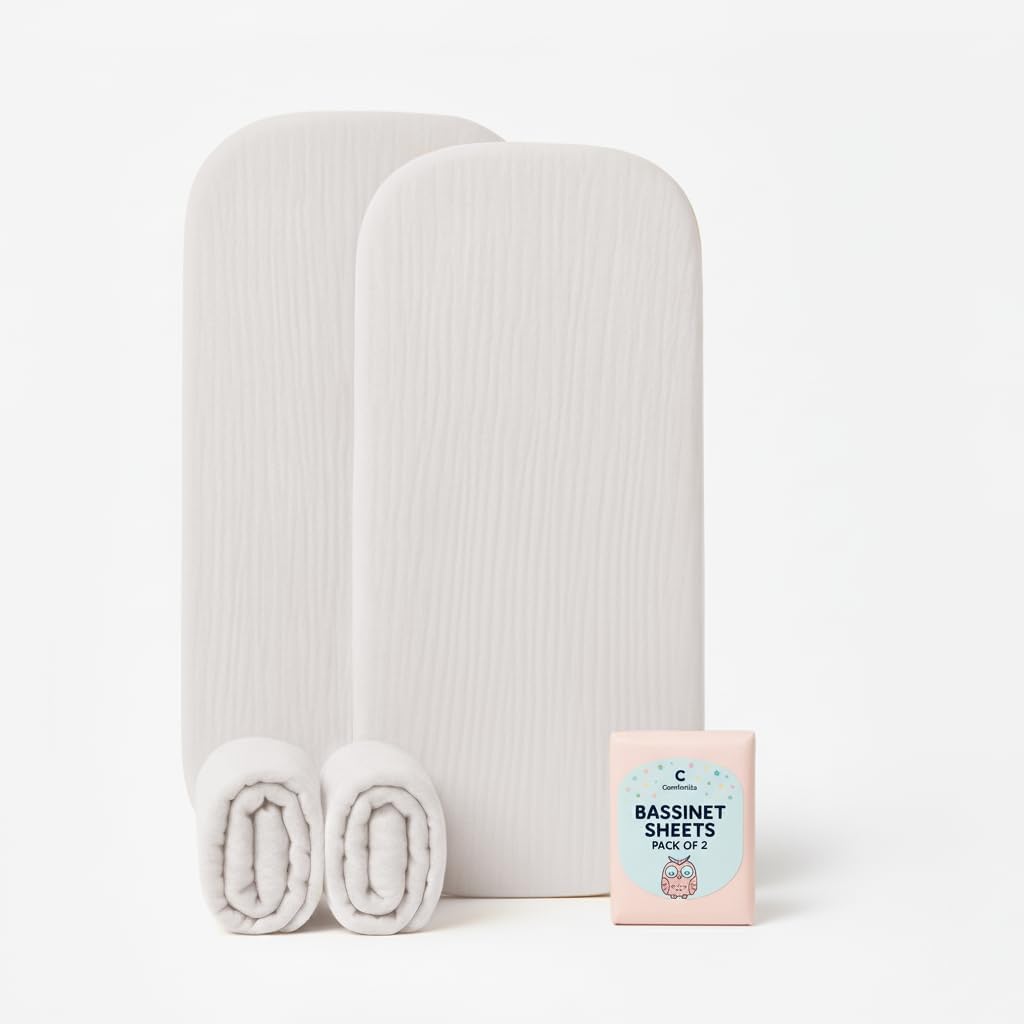 Comforista Muslin Bassinet Sheets Set of 2