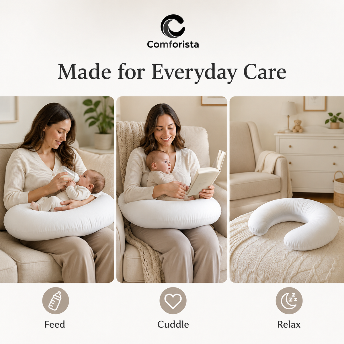 Comforista C-Shape Pregnancy & Nursing Pillow