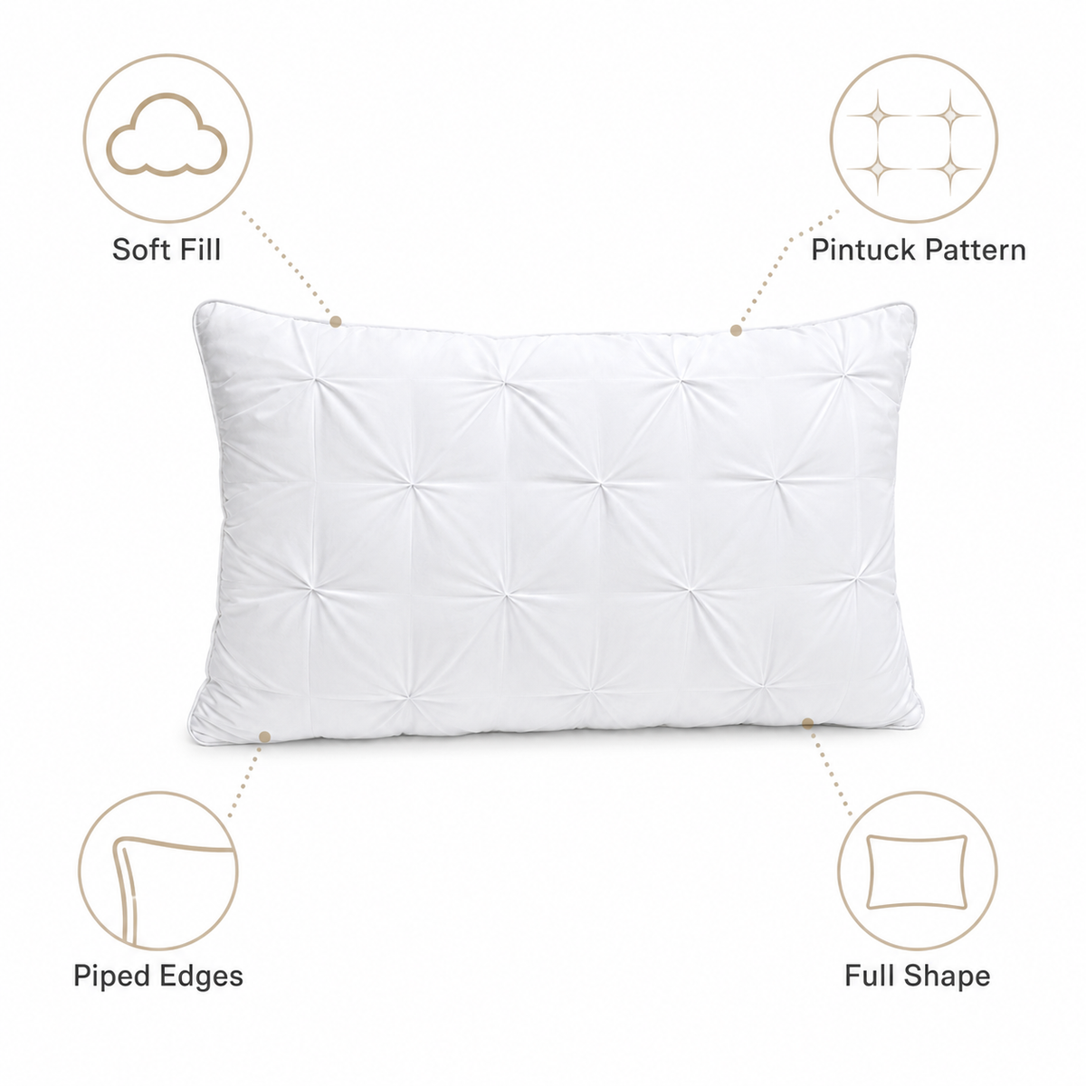 Comforista Decorative Pintuck Pillow