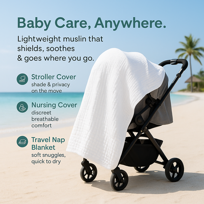 Comforista Muslin Hooded Baby Towels Set of 2  Pink Baby Bath Towel 32x32 Inches Ultra Soft, Absorbent, Quick Dry, Gentle on Newborn Skin, Perfect Baby Shower Gift, No Shrink, Fits Infants & Toddlers