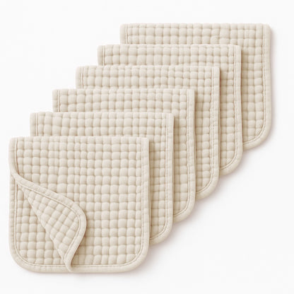 Muslin Burp Cloths 6 Pack, Large Size 20"x10" Muslin Washcloths, 6 Layer Super Absorbent, Soft & Gentle Baby, Burp Cloths Baby Boy & Girl, Machine Washable, Baby Essentials for kids