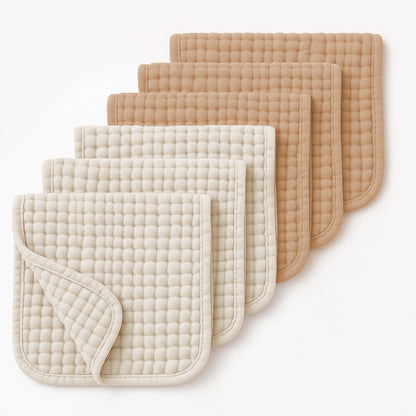 Muslin Burp Cloths 6 Pack, Large Size 20"x10" Muslin Washcloths, 6 Layer Super Absorbent, Soft & Gentle Baby, Burp Cloths Baby Boy & Girl, Machine Washable, Baby Essentials for kids