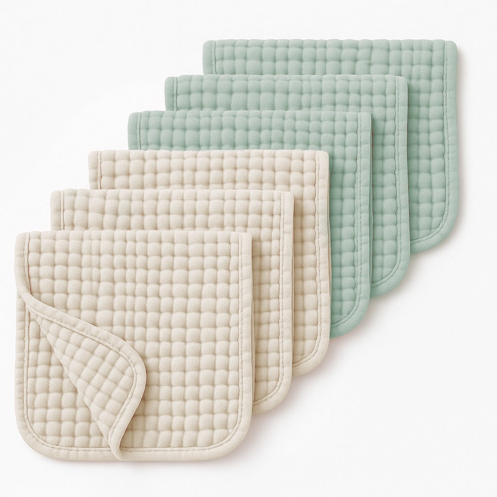 Muslin Burp Cloths 6 Pack, Large Size 20"x10" Muslin Washcloths, 6 Layer Super Absorbent, Soft & Gentle Baby, Burp Cloths Baby Boy & Girl, Machine Washable, Baby Essentials for kids