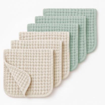 Muslin Burp Cloths 6 Pack, Large Size 20"x10" Muslin Washcloths, 6 Layer Super Absorbent, Soft & Gentle Baby, Burp Cloths Baby Boy & Girl, Machine Washable, Baby Essentials for kids