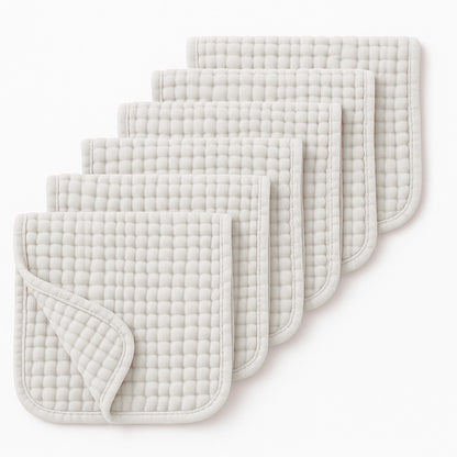 Muslin Burp Cloths 6 Pack, Large Size 20"x10" Muslin Washcloths, 6 Layer Super Absorbent, Soft & Gentle Baby, Burp Cloths Baby Boy & Girl, Machine Washable, Baby Essentials for kids