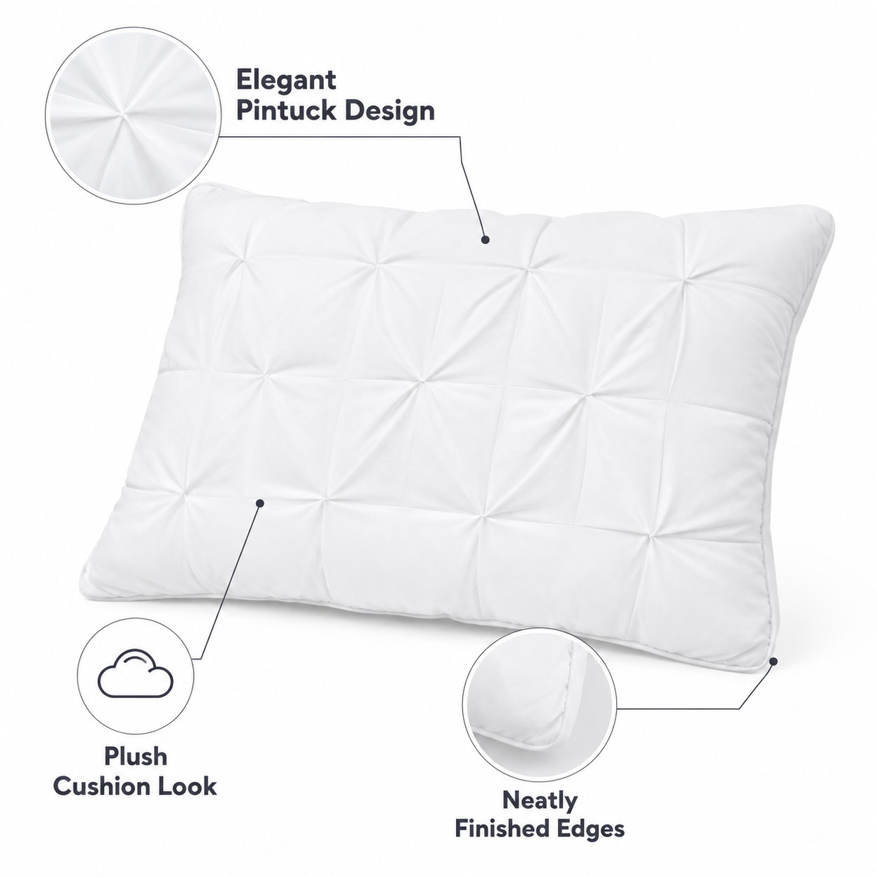 Comforista Decorative Pintuck Pillow