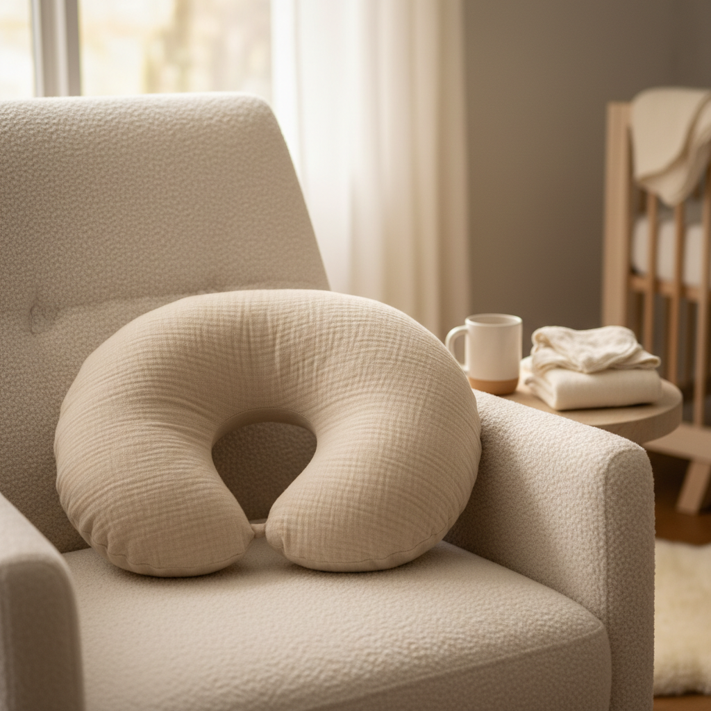 Comforista Ergonomic Nursing Pillow Soft Muslin